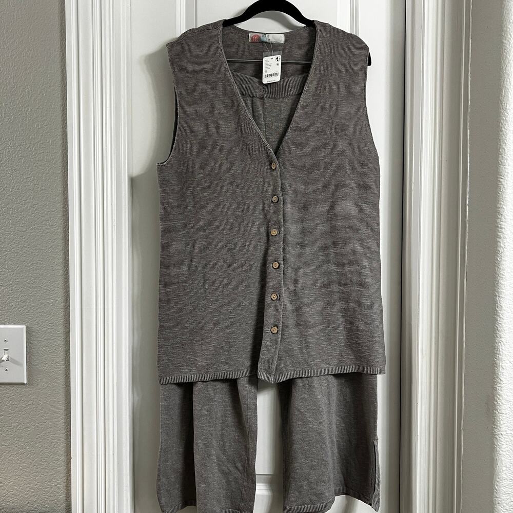 NWT Free People Beach Stockton Sweater Set | Sleet Grey | Size M - Picture 3 of 7
